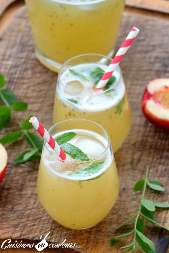 Limonade peches et verveine
