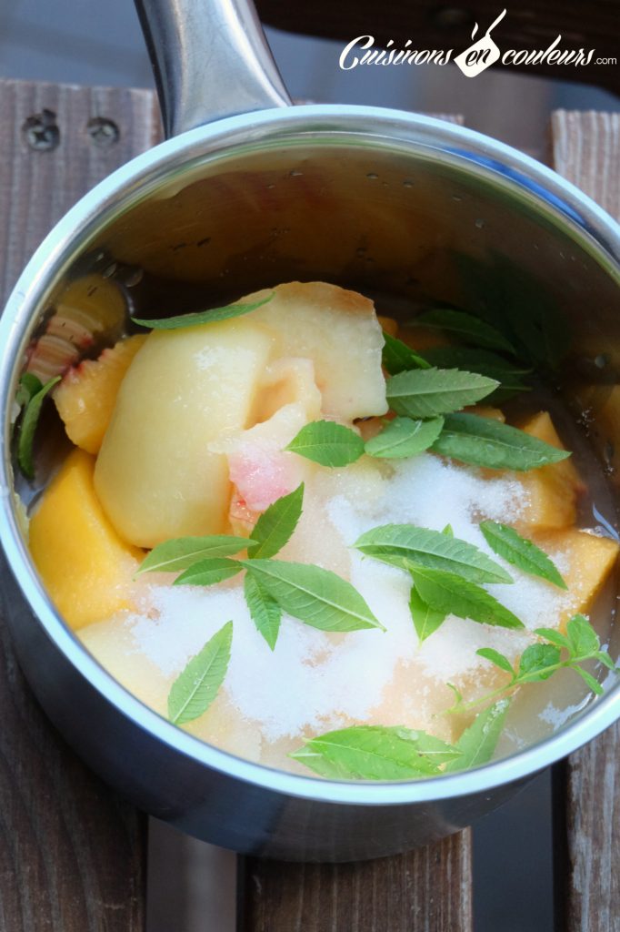 Sirop de peche pour limonade