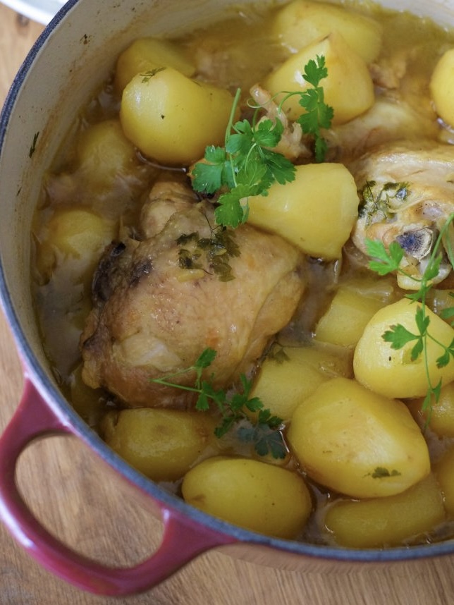 Tajine de poulet express aux pommes de terre