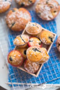 Muffins aux nectarines et aux myrtilles