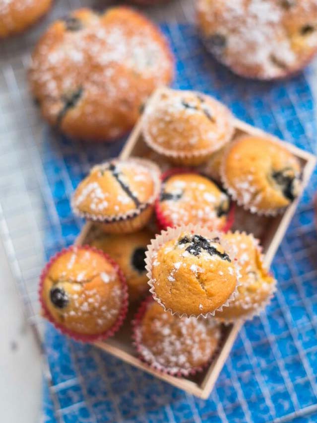 Muffins aux nectarines et aux myrtilles