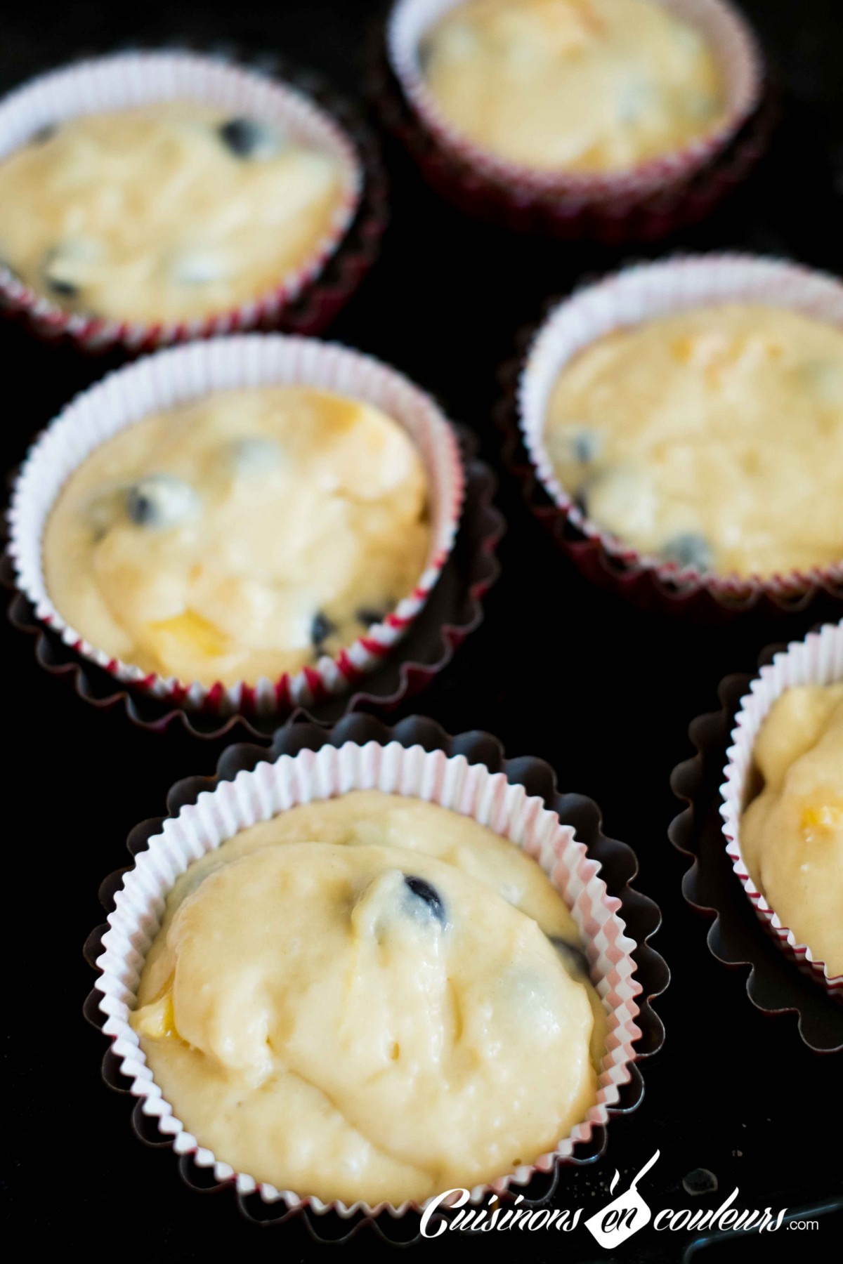 Muffins aux nectarines et aux myrtilles Cuisinons En Couleurs
