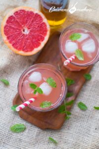 Thé glacé maison au pamplemousse
