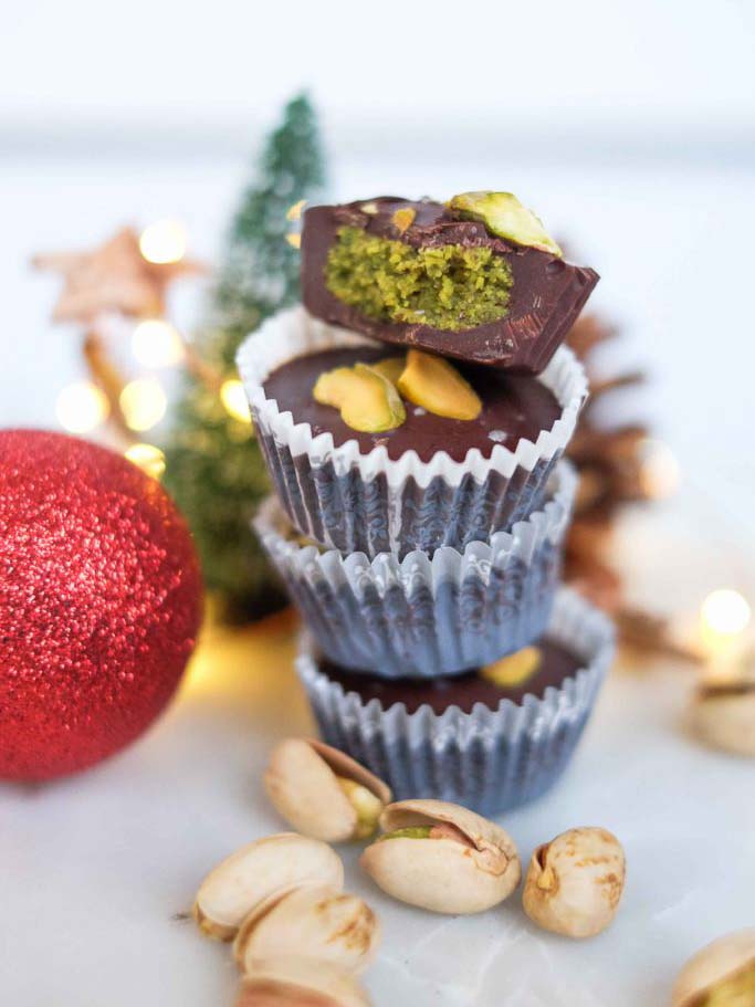 Bouchées au chocolat à la pistache