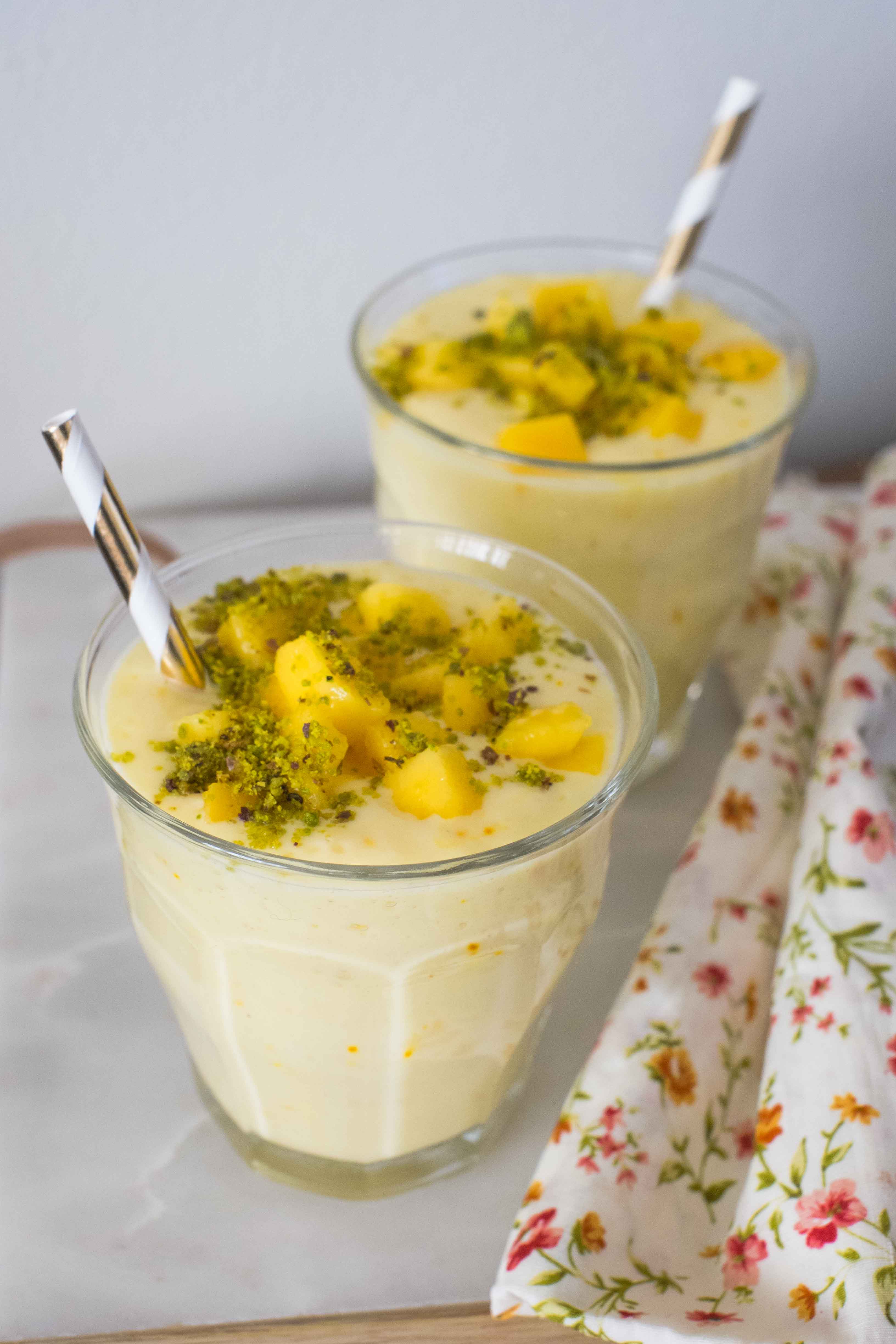 Lassi &agrave; la mangue et &agrave; la cardamome