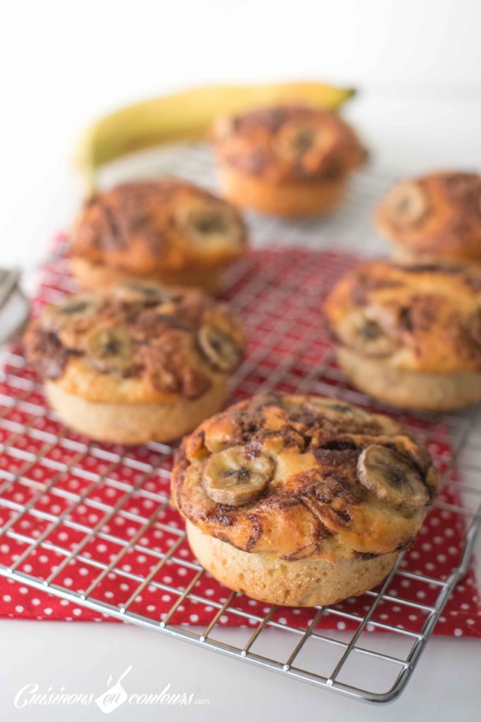 Muffins-choco-bananes-11-683x1024 - Muffins à la banane et à la pâte à tartiner noisettes