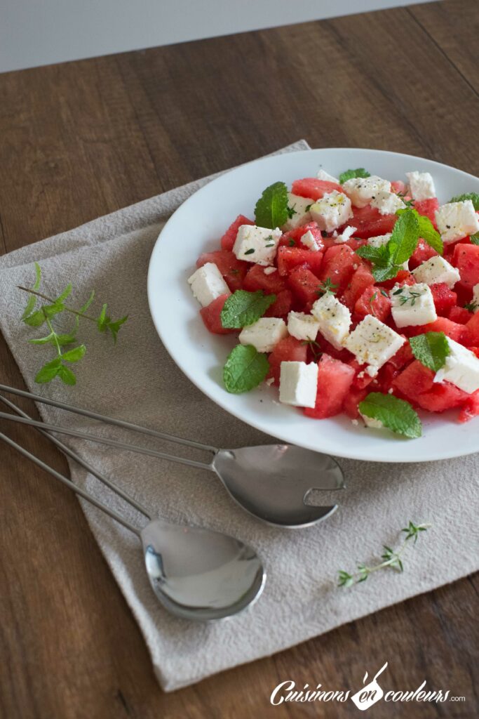 Salade-pasteque-6-683x1024 - Salade de pastèque à la feta