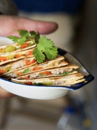 Quesadillas à la viande hachée et aux poivrons