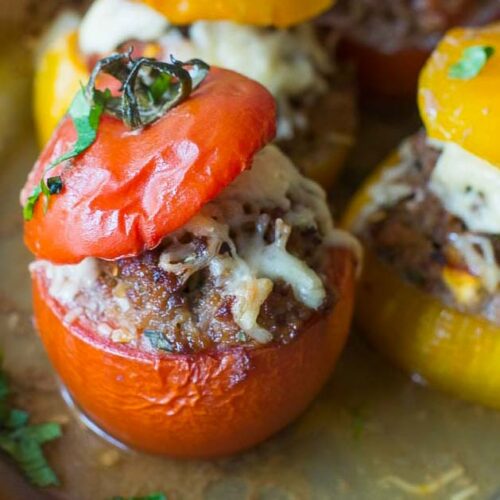 Tomates farcies à la viande hachée