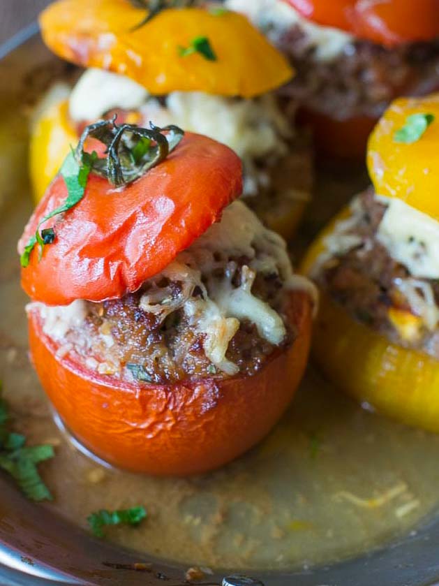 Tomates farcies à la viande hachée