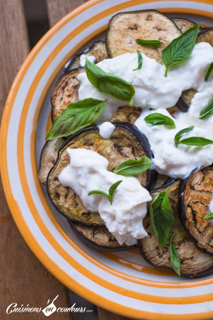 aubergines-burrata-10-683x1024 - Salade d'aubergines rôties et burrata