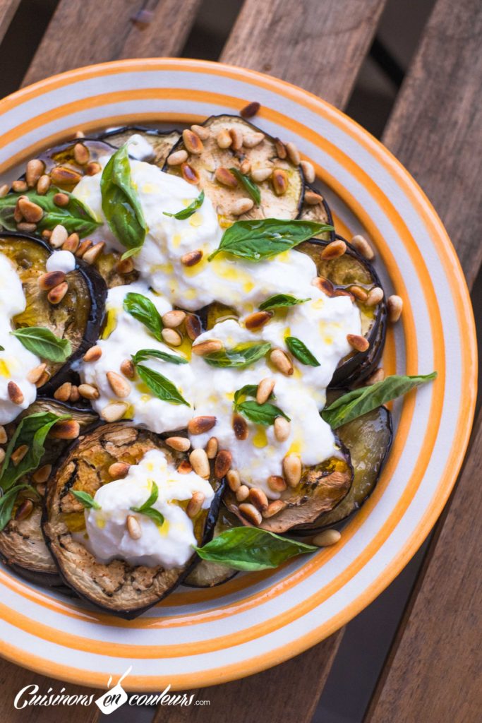 aubergines-burrata-12-683x1024 - Salade d'aubergines rôties et burrata