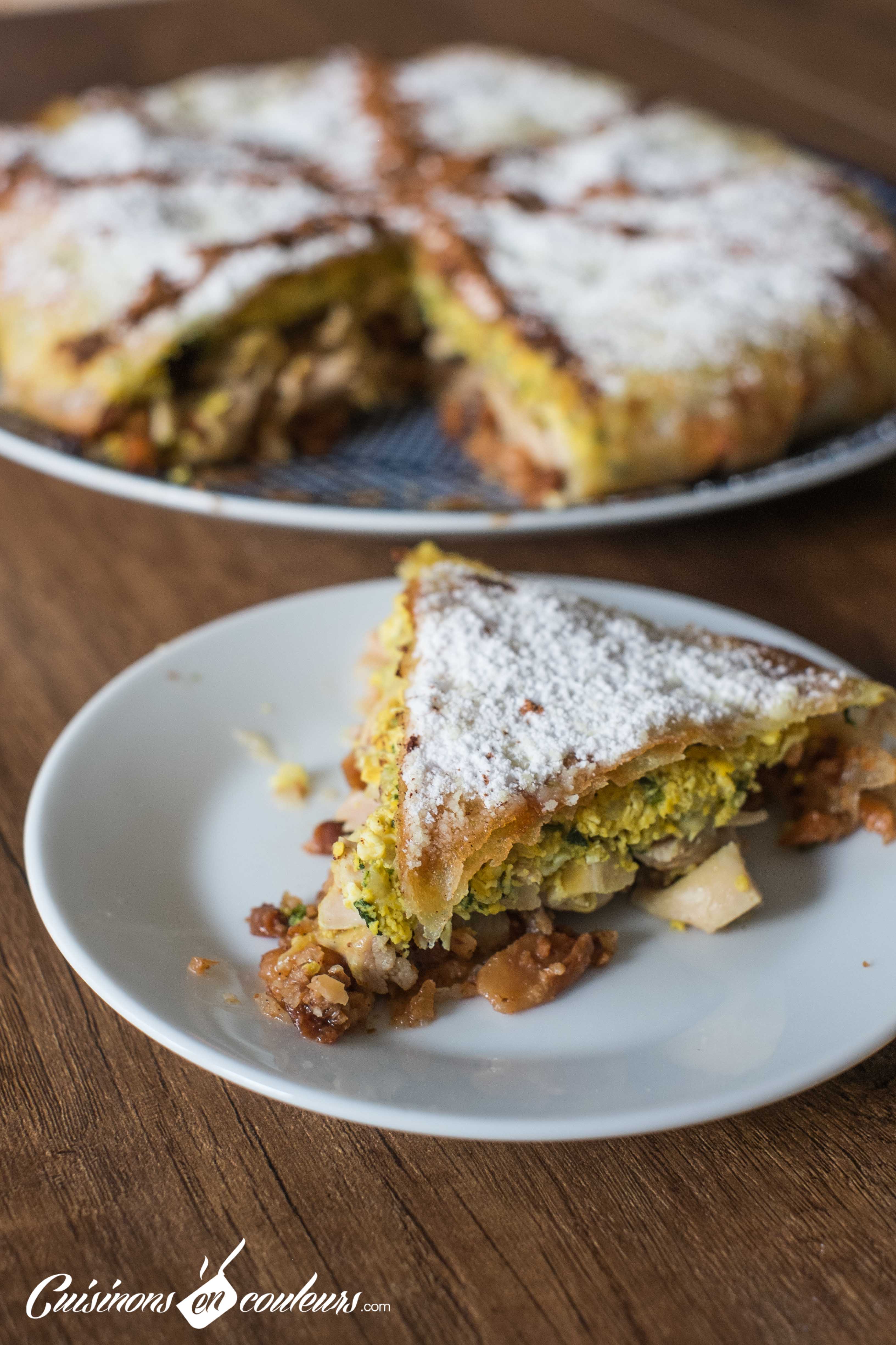 Pastilla au poulet et aux amandes - Cuisinons En Couleurs
