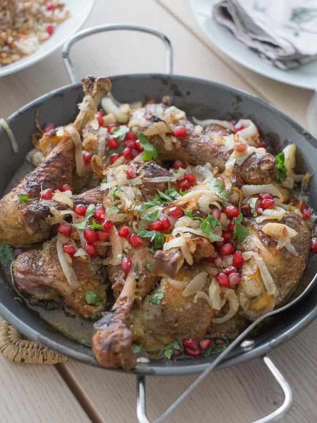 Cuisses de poulet fermier au Zaatar