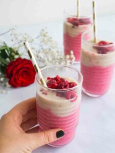 Smoothie banane et framboises