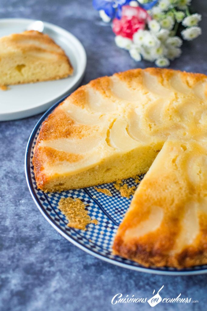 gateau-renverse-poire-9-683x1024 - Gâteau renversé aux poires