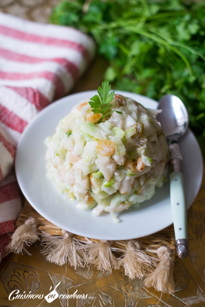 salade-de-fenouil-2-683x1024 - Salade de fenouil à la poire et aux raisins secs