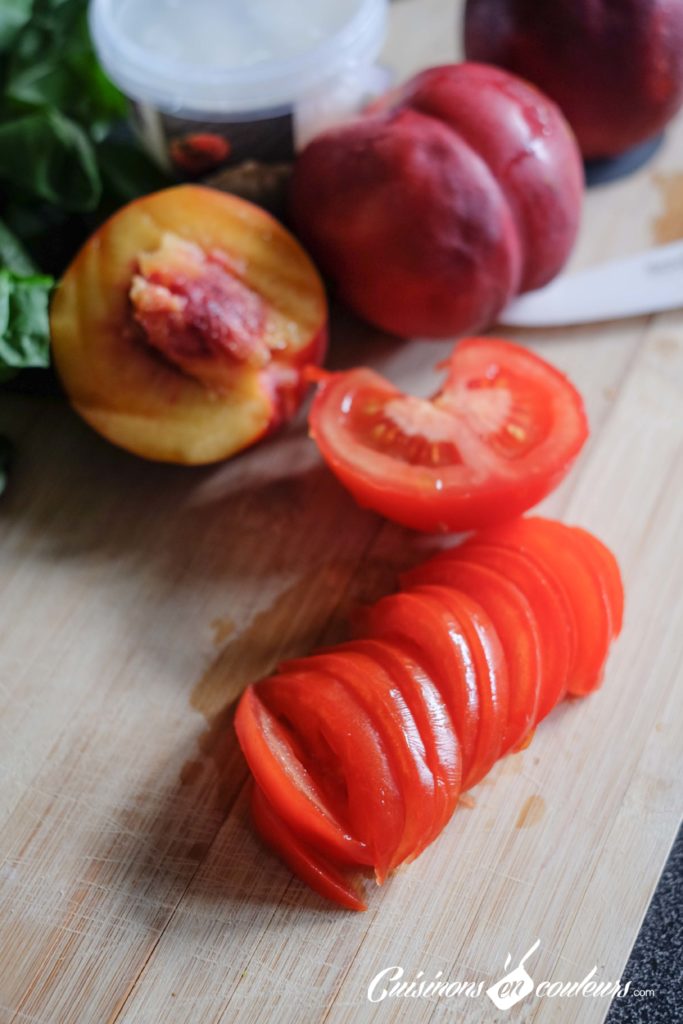 burrata-nectarine-2-683x1024 - Salade de nectarines, tomates et burrata