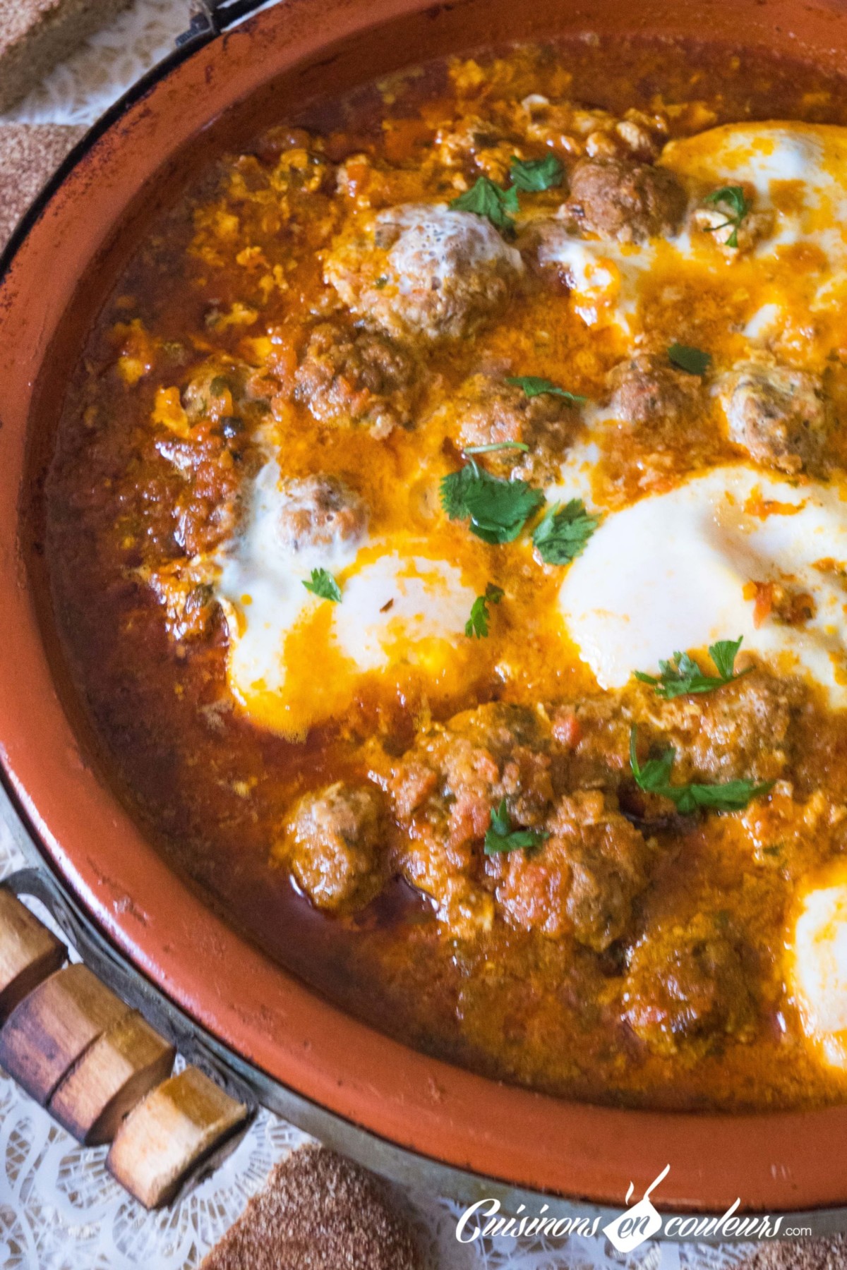 Kefta Bid et Maticha, Tajine de Kefta aux oeufs et aux tomates (KBM