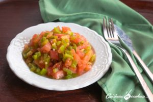 Salade de tomates et poivrons au citron confit