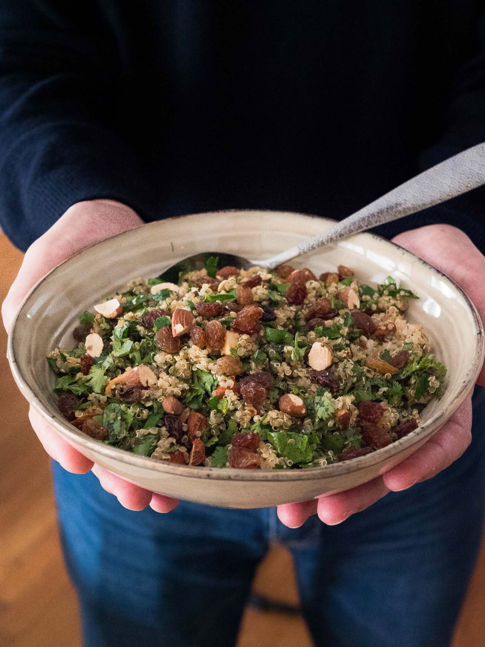 Taboulé d’hiver au quinoa et aux herbes