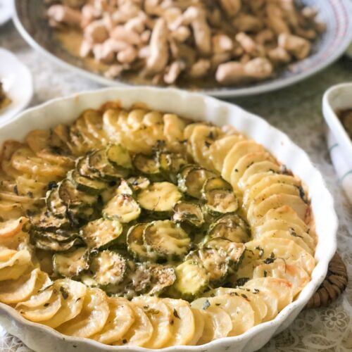 Gratin de pommes de terre et courgettes