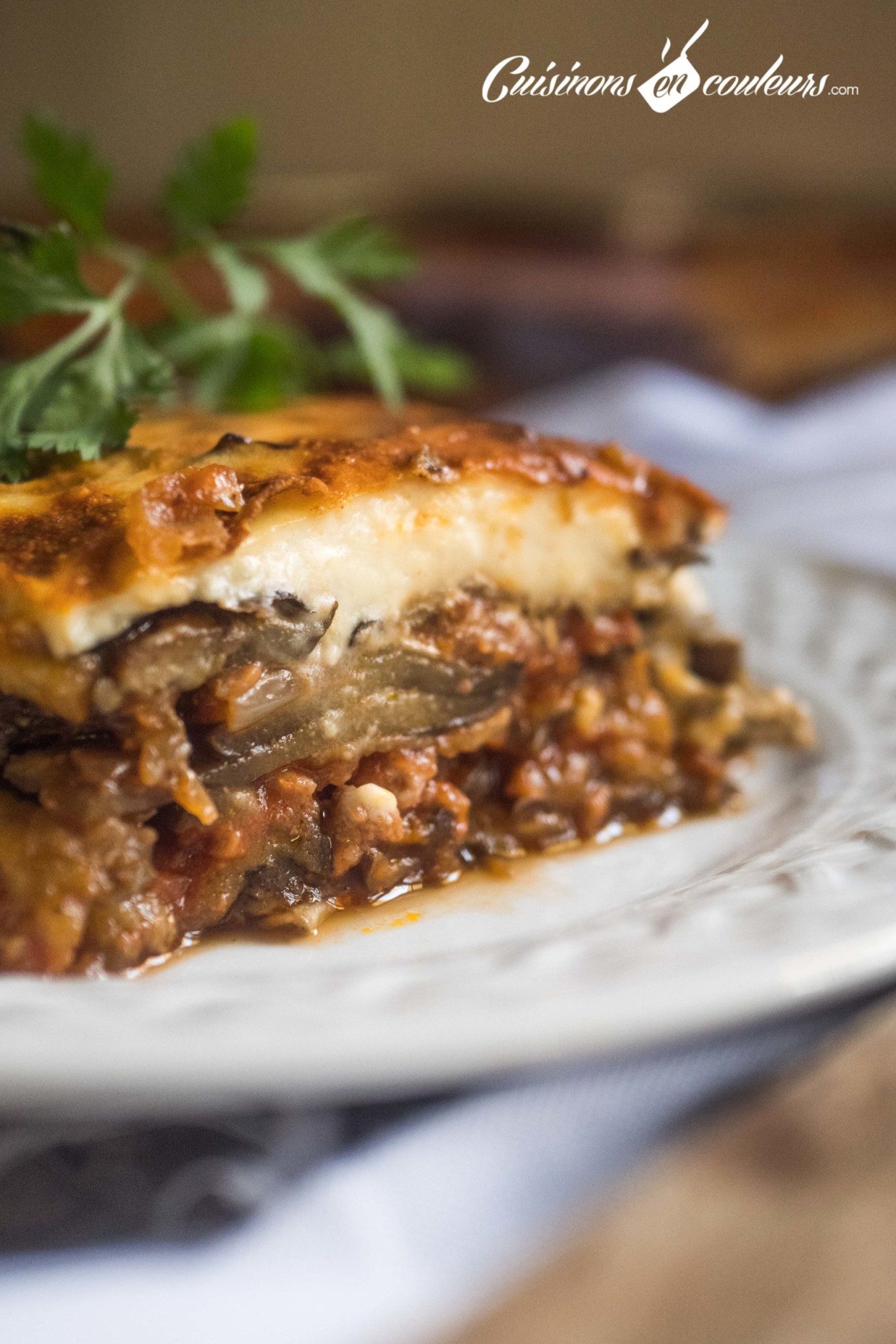 Moussaka, gratin d'aubergines Cuisinons En Couleurs