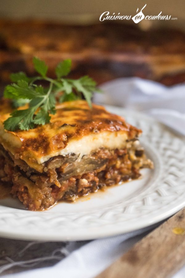 Moussaka, gratin d'aubergines Cuisinons En Couleurs