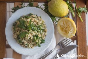Salade de blé dur au citron et aux herbes