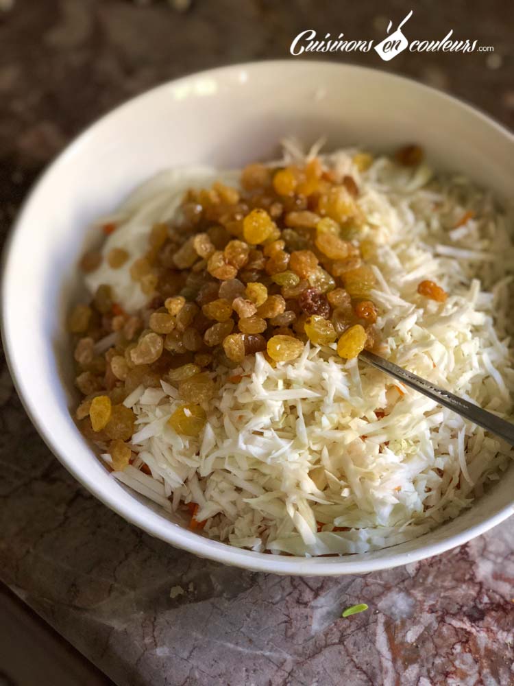 Coleslaw-allegee - Coleslaw à la vanille (salade de carottes et chou blanc)