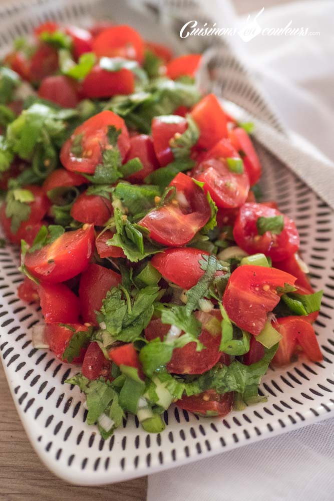 Salade-de-tomates-2 - Salade de tomates cerises à la coriandre