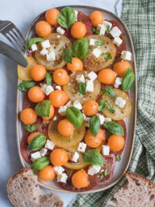 Salade de tomates au melon