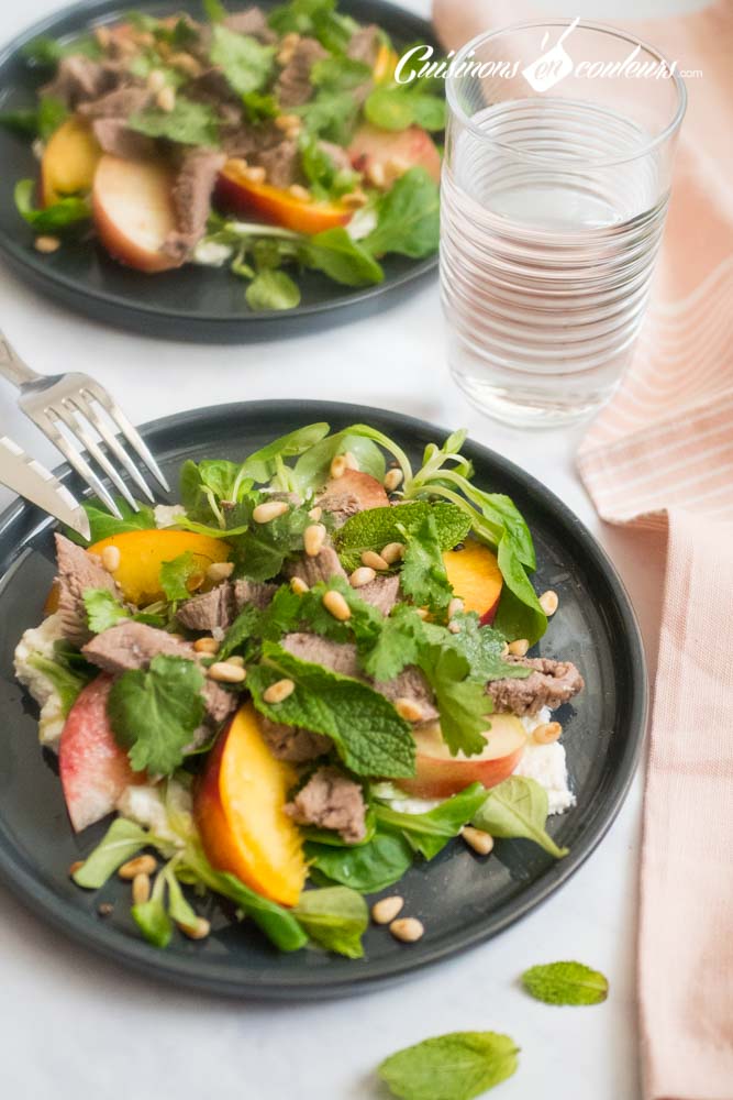 Salade-agneau-et-nectarines-7 - Salade d'agneau aux nectarines