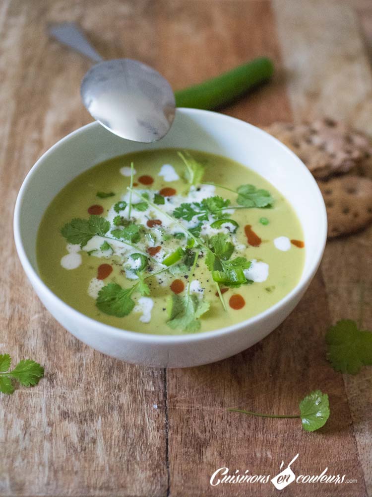 gaspacho-de-petits-pois-lait-de-coco-5 - Soupe froide de petits pois au lait de coco et à la citronnelle