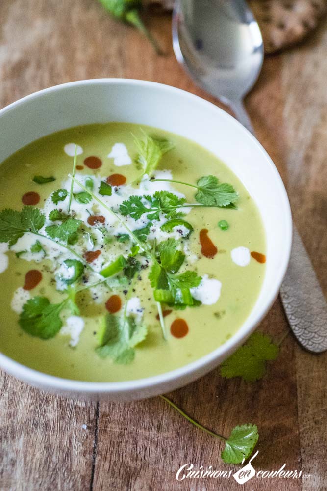 gaspacho-de-petits-pois-lait-de-coco-9 - Soupe froide de petits pois au lait de coco et à la citronnelle