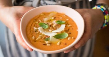 Soupe froide de tomates et tomates séchées