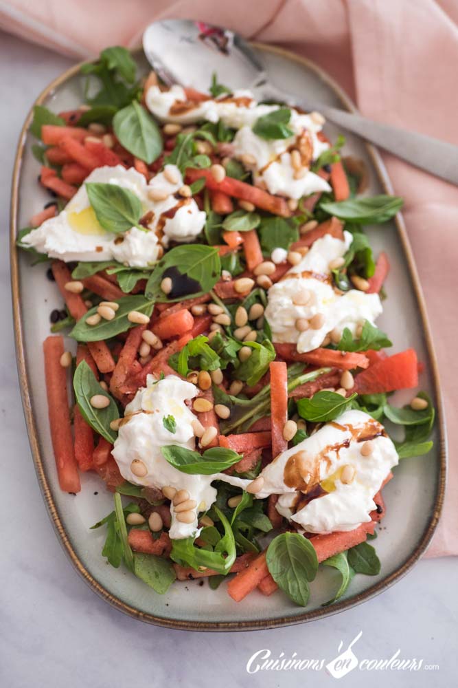 pasteque-burrata-2 - Salade de pastèque à la burrata