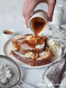 Brioches perdues aux bananes et au caramel