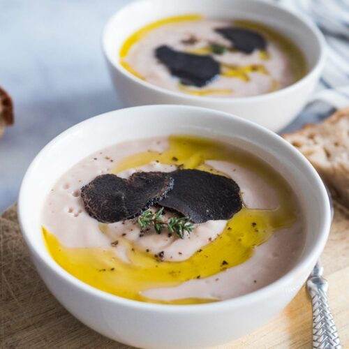 Velout&eacute; de champignons au Cantal