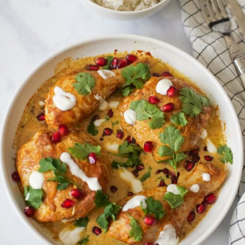 Poulet aux épices et à la grenade