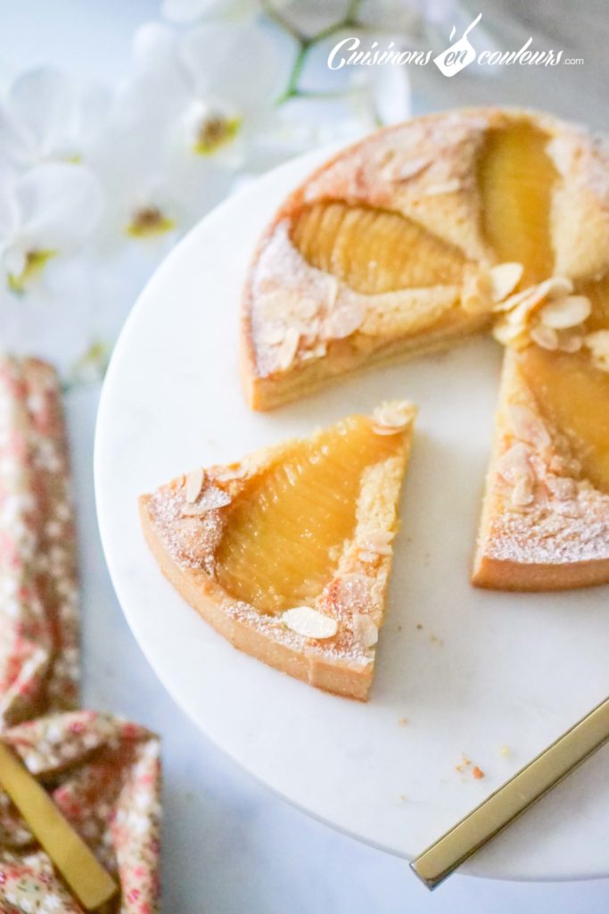 tarte-aux-poires-bourdaloue-3-683x1024 - Tarte aux poires, crème d'amandes, cannelle et fleur d'oranger