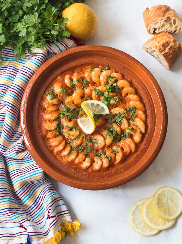 Tajine de crevettes