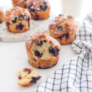 Muffins aux myrtilles et citron vert
