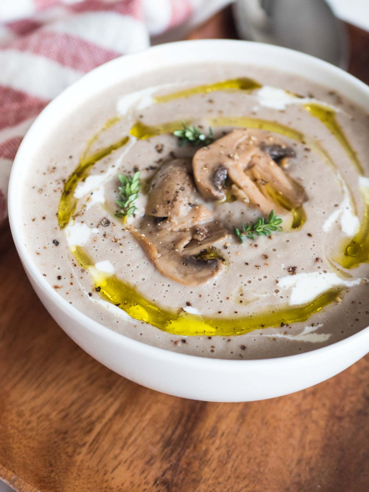 Velouté de champignons aux châtaignes