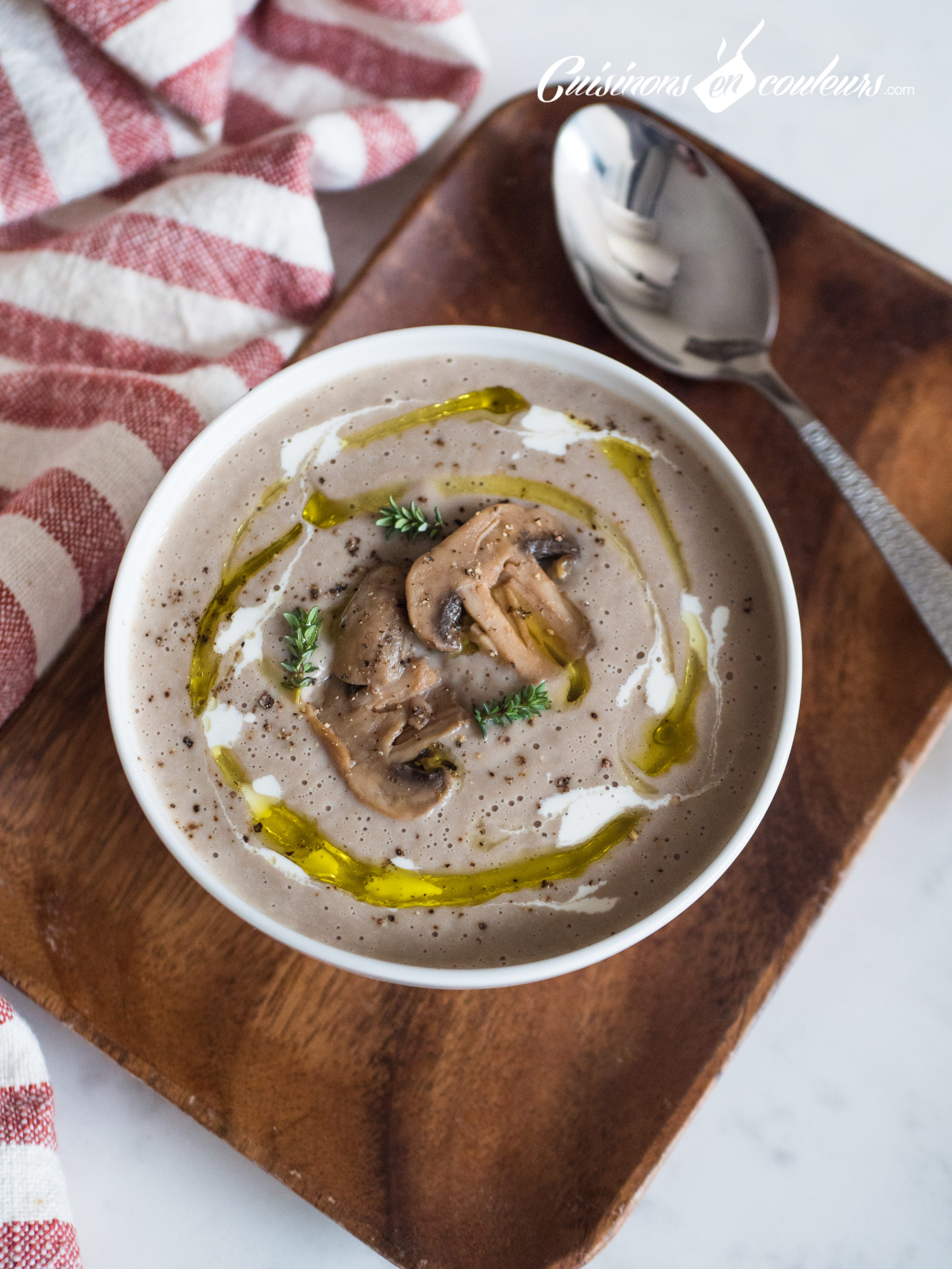 Velouté de champignons aux châtaignes