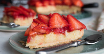 Tarte aux fraises et aux amandes