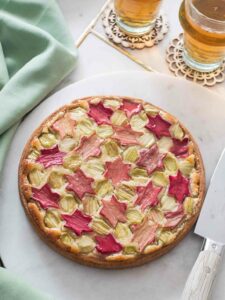 Tarte à la rhubarbe, motif Zellig
