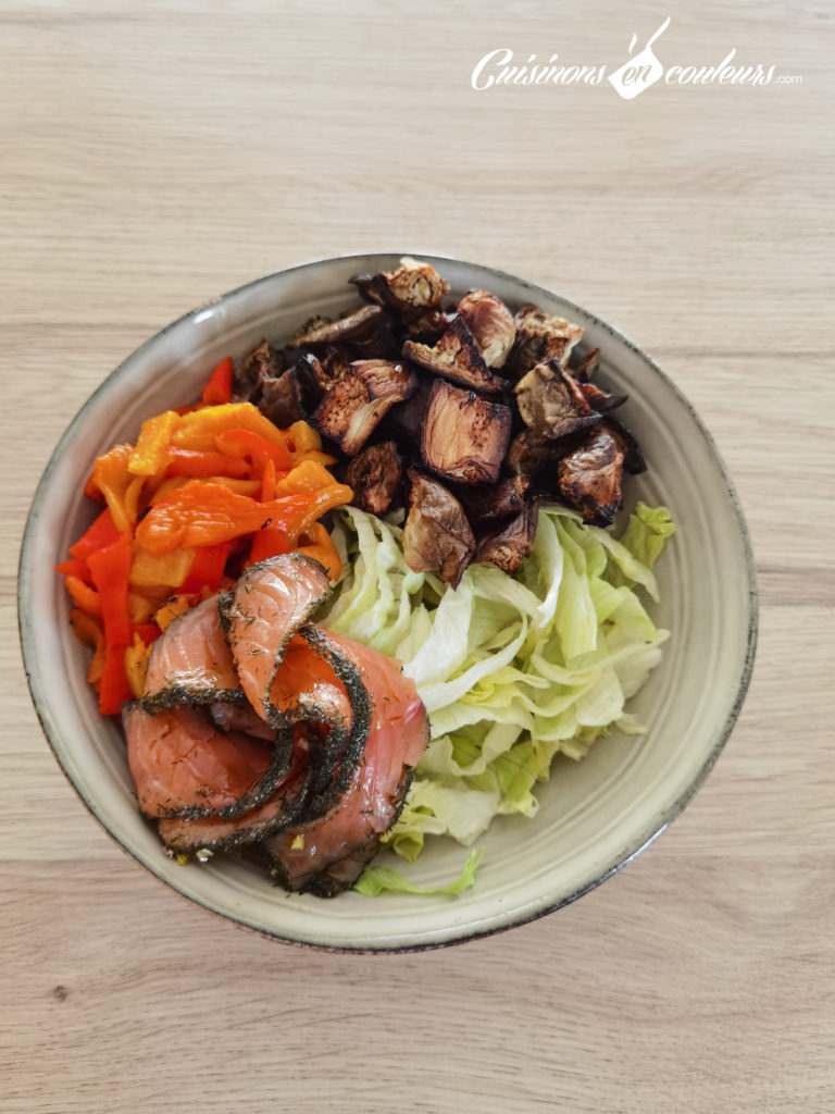 Salade-composee-Salad-bowl-10-768x1024 - Salad Bowl au saumon, aubergines rôties... et plein d'autres choses !