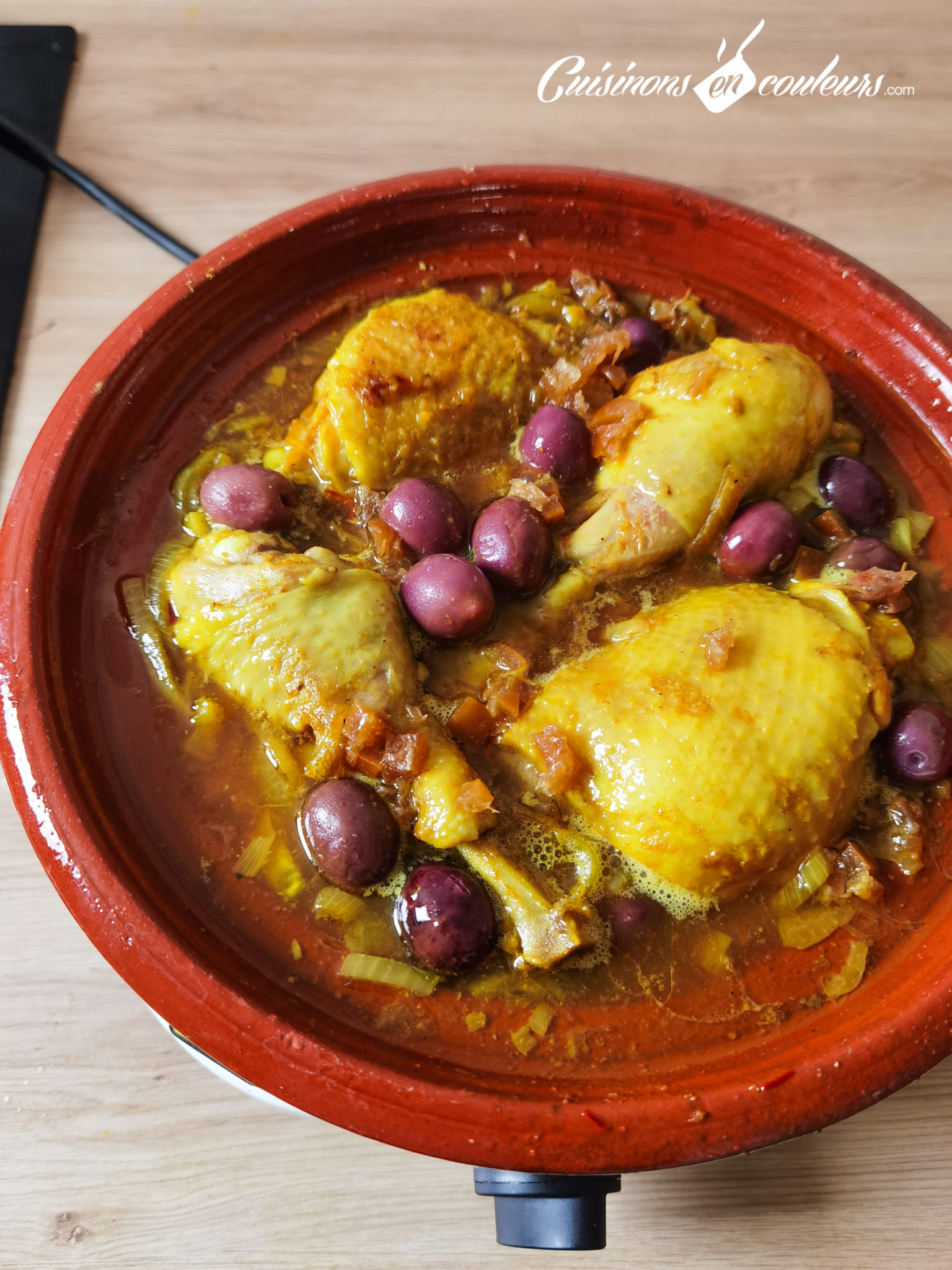 Tajine de poulet mqualli aux olives et citron confit Cuisinons En