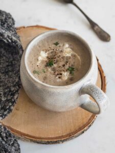 Velouté de champignons et pommes de terre